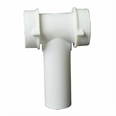 THRIFCO PLUMBING 1-1/2 Inch Plastic Tubular C.O Slip Joint Tee with Nut & Washer 4401656
